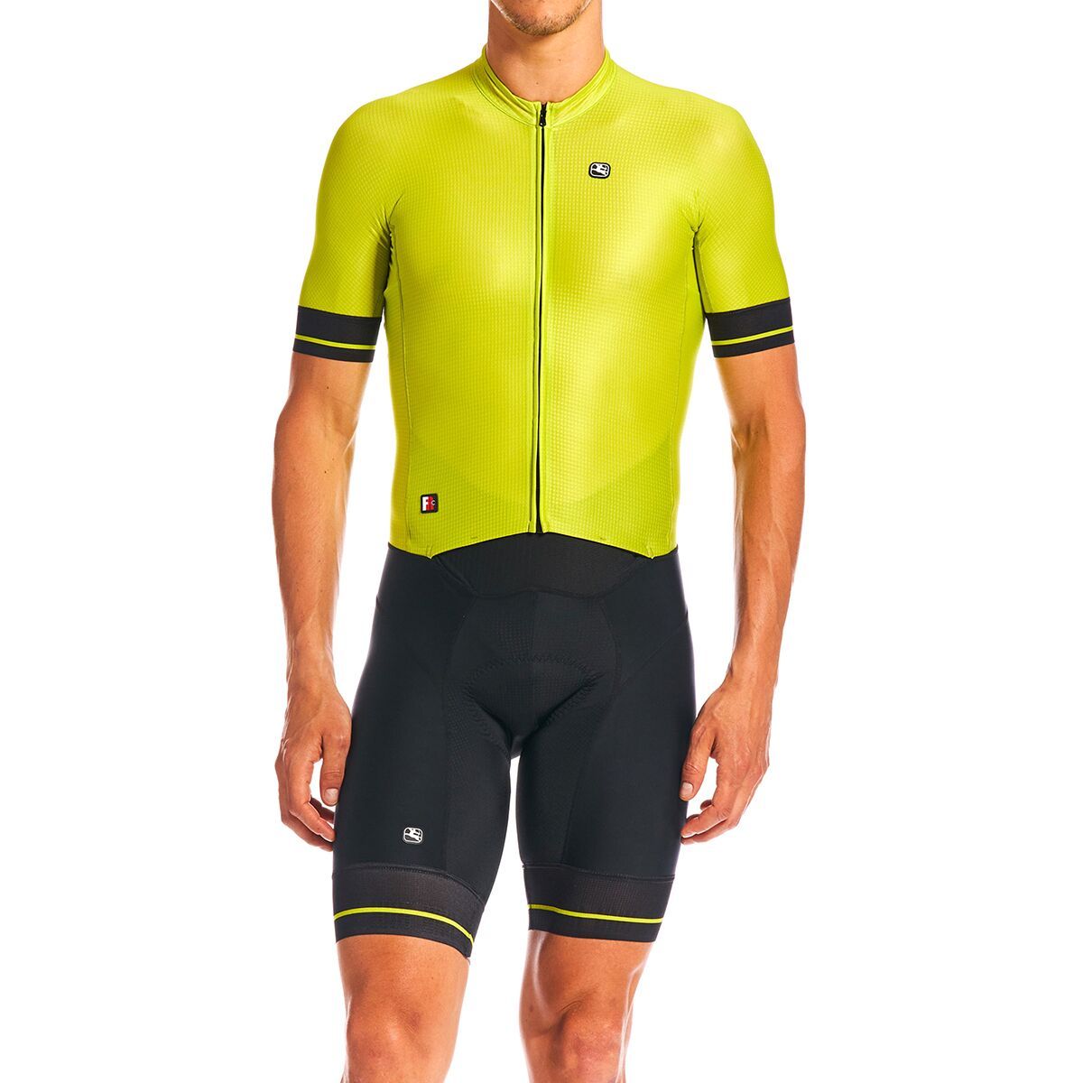 Giordana FR-C Pro Doppio Short-Sleeve Suit - Men's Lime Punch/Black, XL