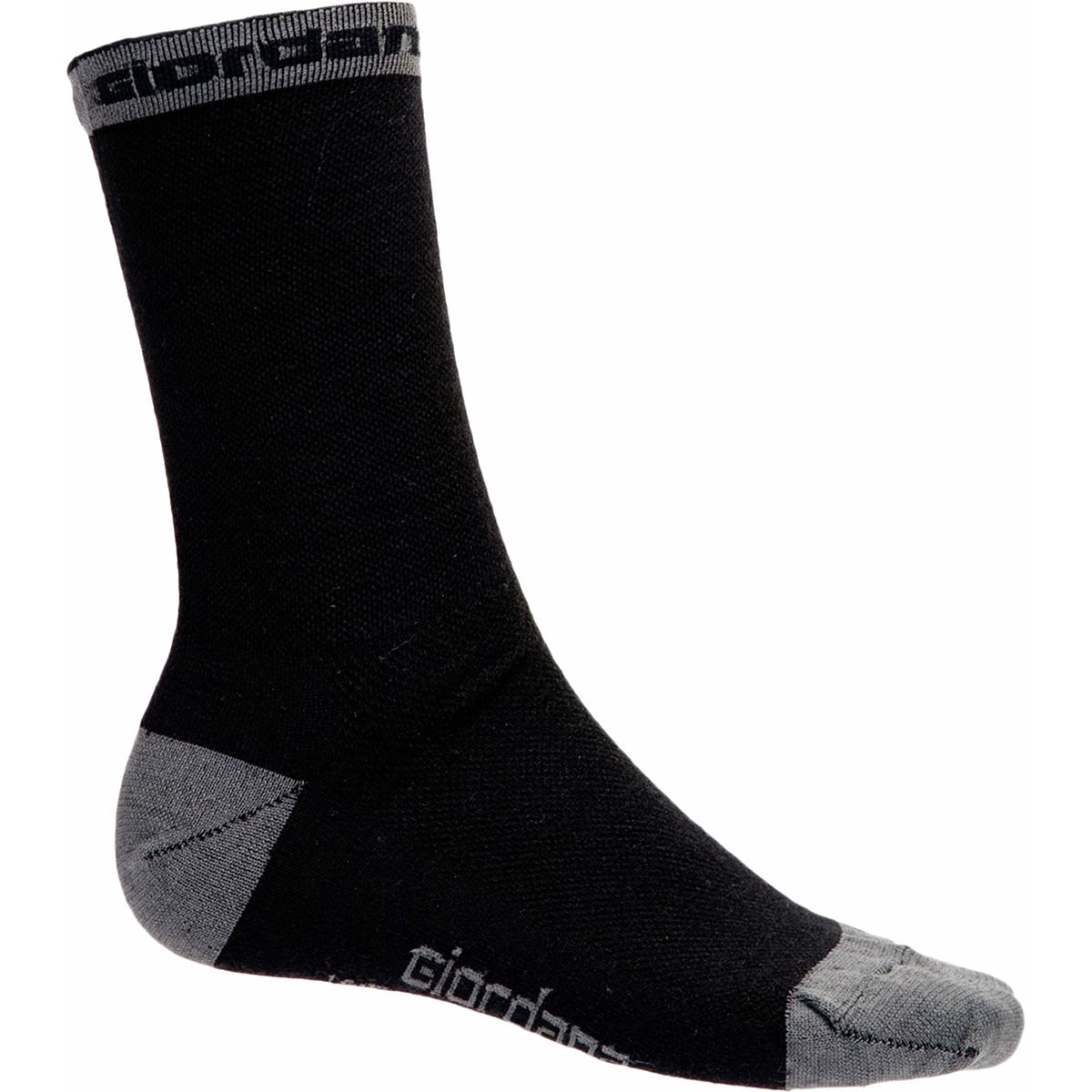 Image of Giordana Merino Wool Tall Socks Black/Grey, L/45-48