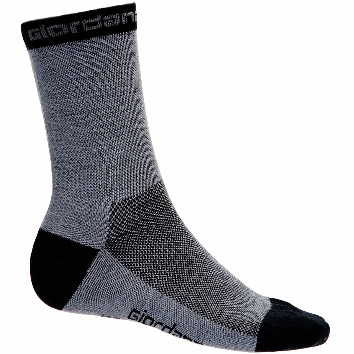 Image of Giordana Merino Wool Tall Socks Grey/Black, S/37-40