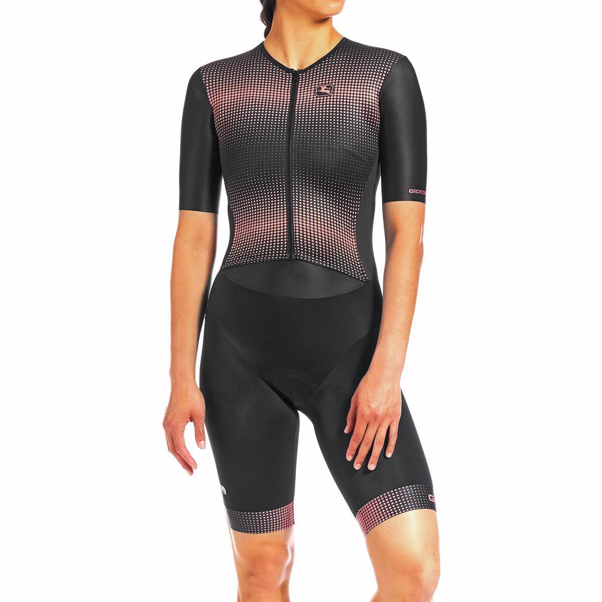 Giordana Vero Pro TRI Short-Sleeve Doppio Suit - Women's Living Coral/Black, L