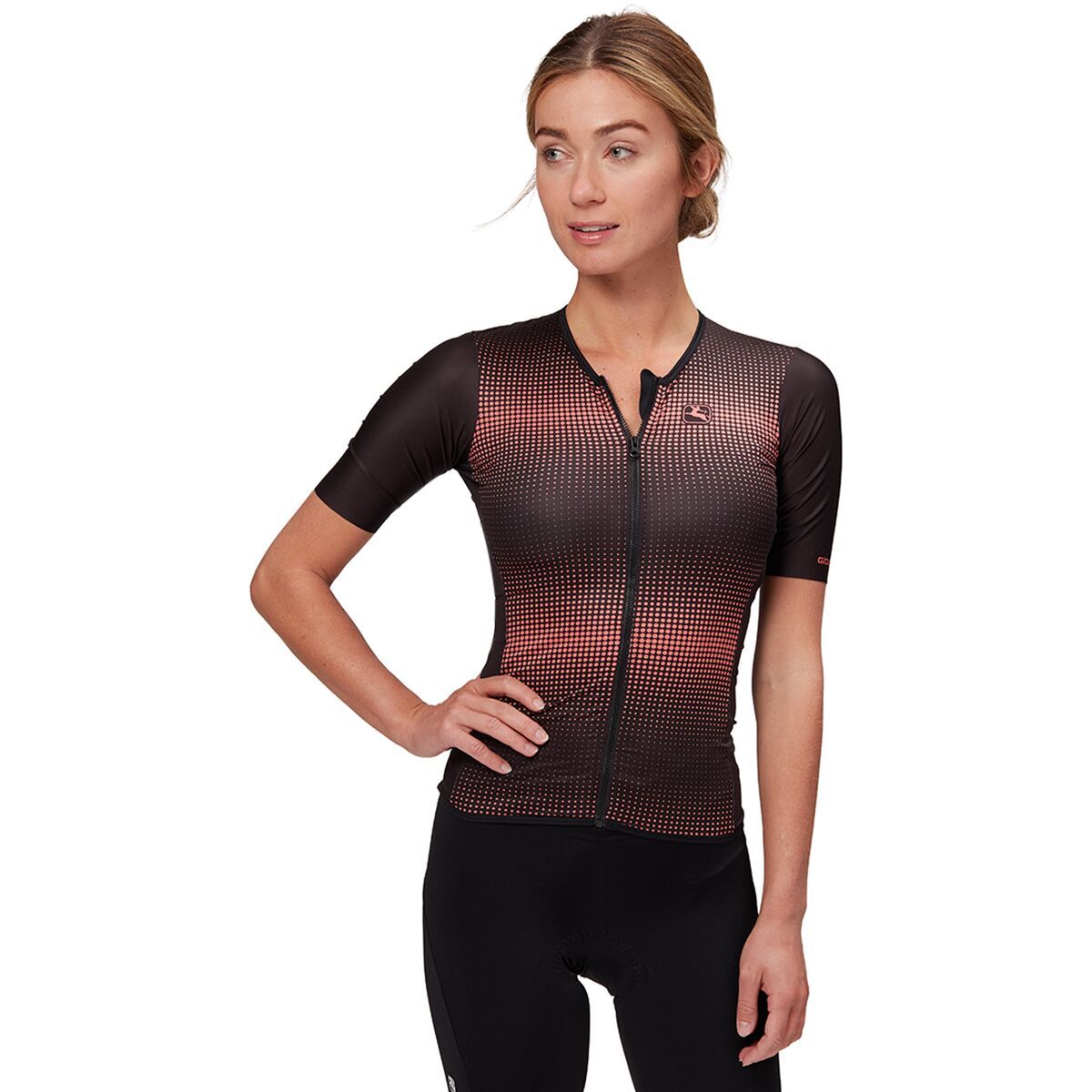 Giordana Vero Pro TRI Short-Sleeve Top - Women's Living Coral/Black, L