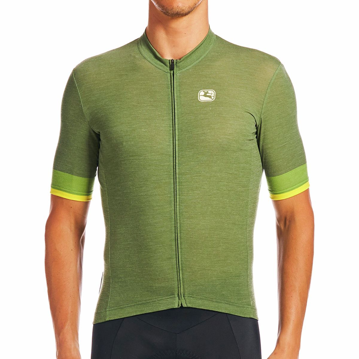 Giordana Wool Short-Sleeve Jersey - Men's Green, 3XL