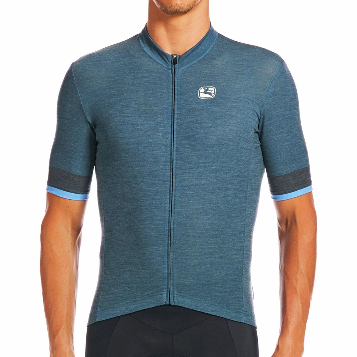 Giordana Wool Short-Sleeve Jersey - Men's Navy Blue, L