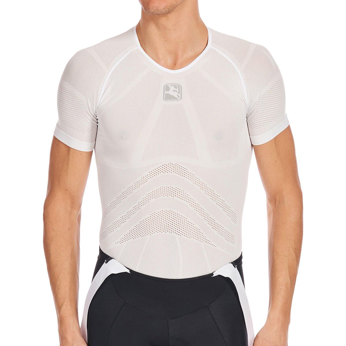 Image of Giordana Lightweight Tubular Knit Short-Sleeve Baselayer Top - Men's White, XL
