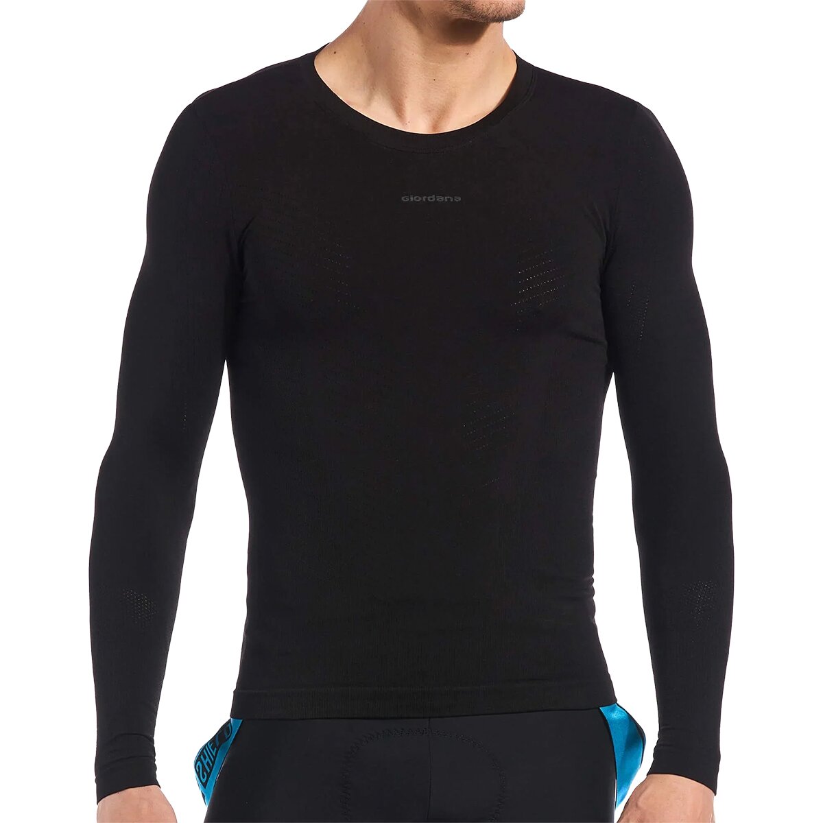Image of Giordana Midweight Knitted Long-Sleeve Baselayer Black, L