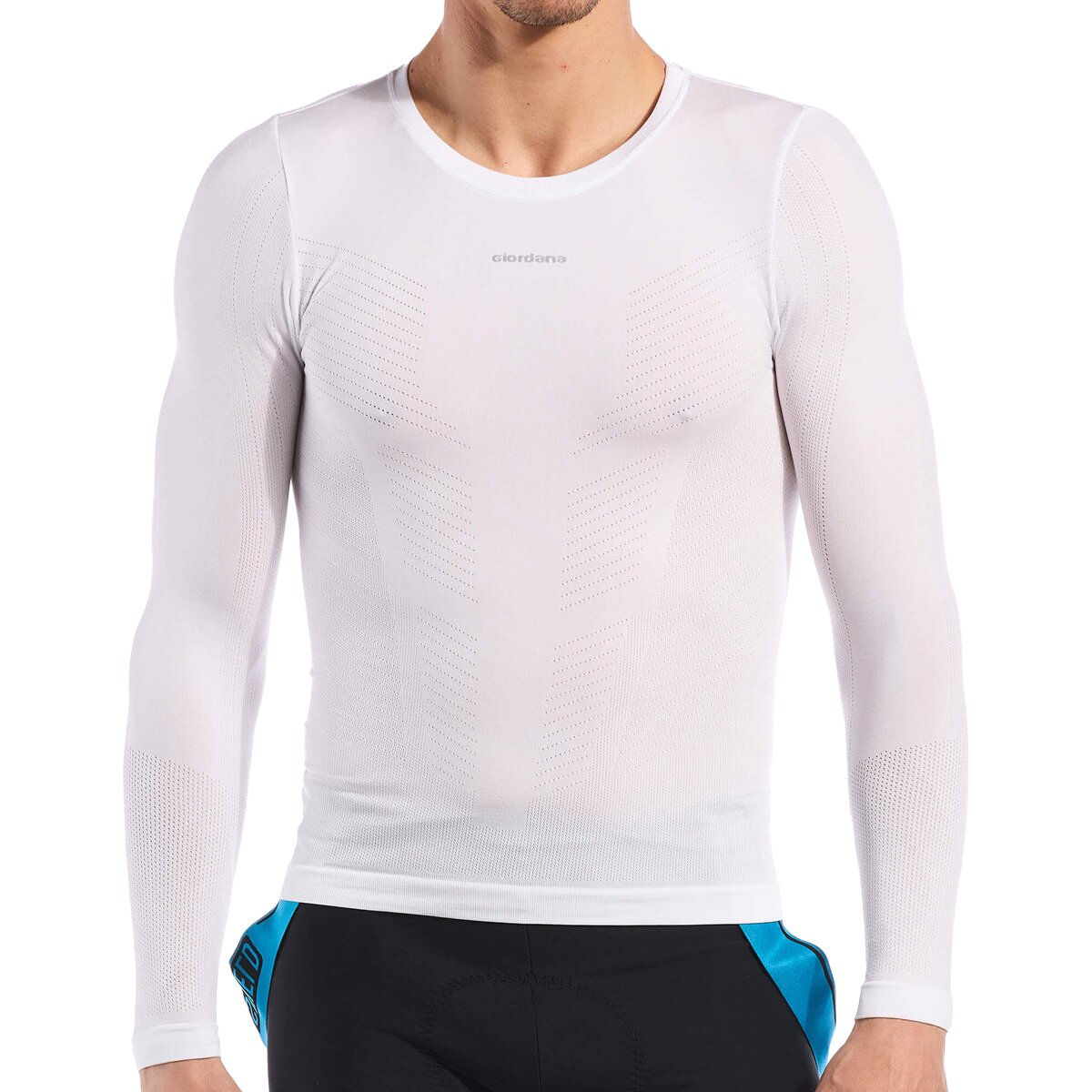Image of Giordana Midweight Knitted Long-Sleeve Baselayer White, M