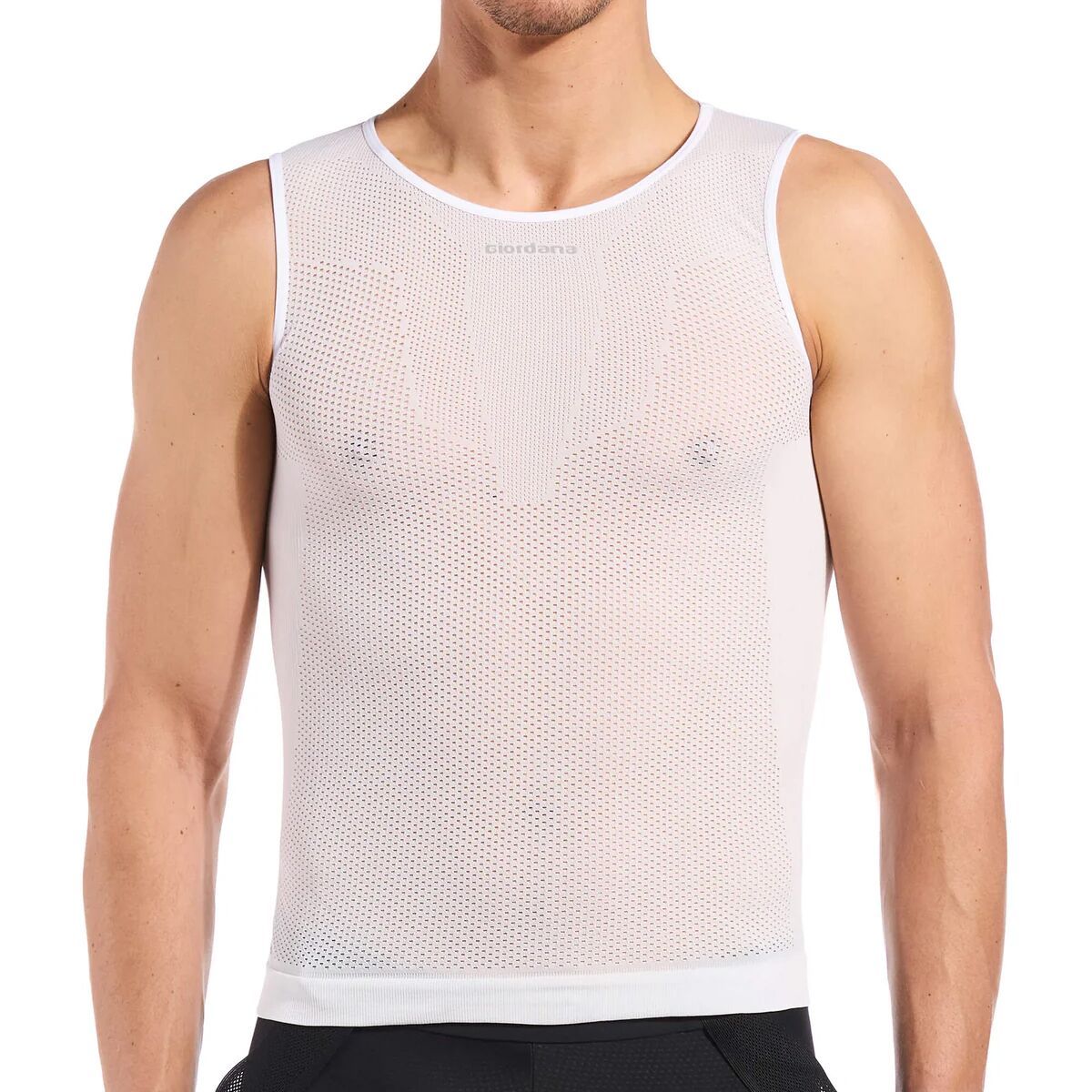 Image of Giordana Ultralight Knitted Tank Baselayer - Men's White, 3XL/4XL