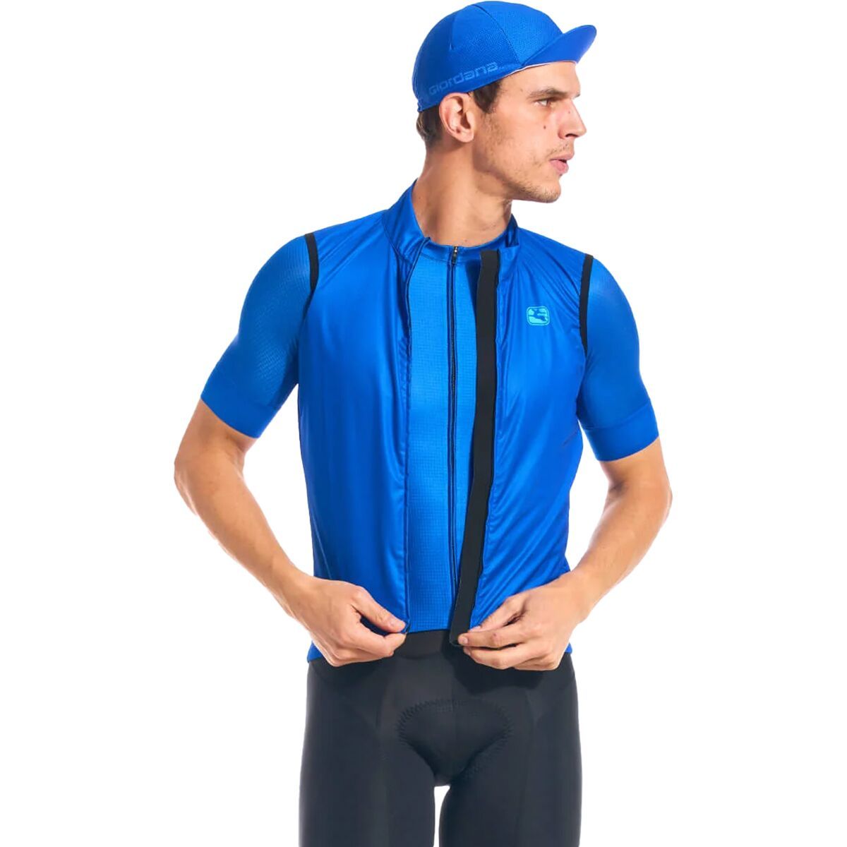 Giordana Rear Pockets Wind Vest - Men's Neon Blue, 3XL