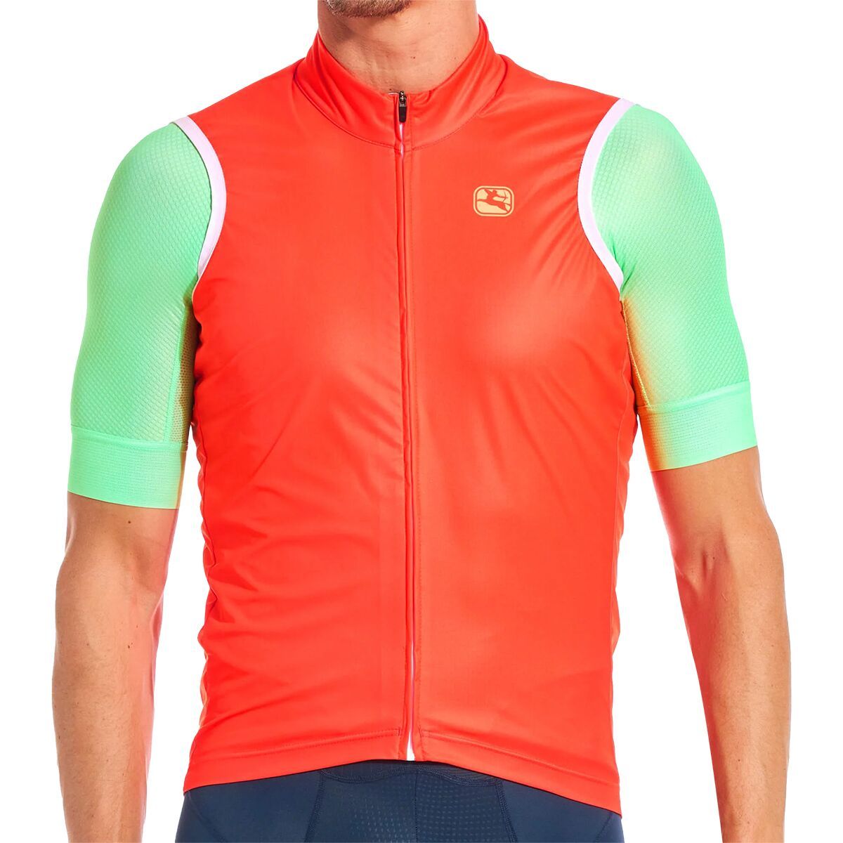Giordana Rear Pockets Wind Vest - Men's Neon Orange, L