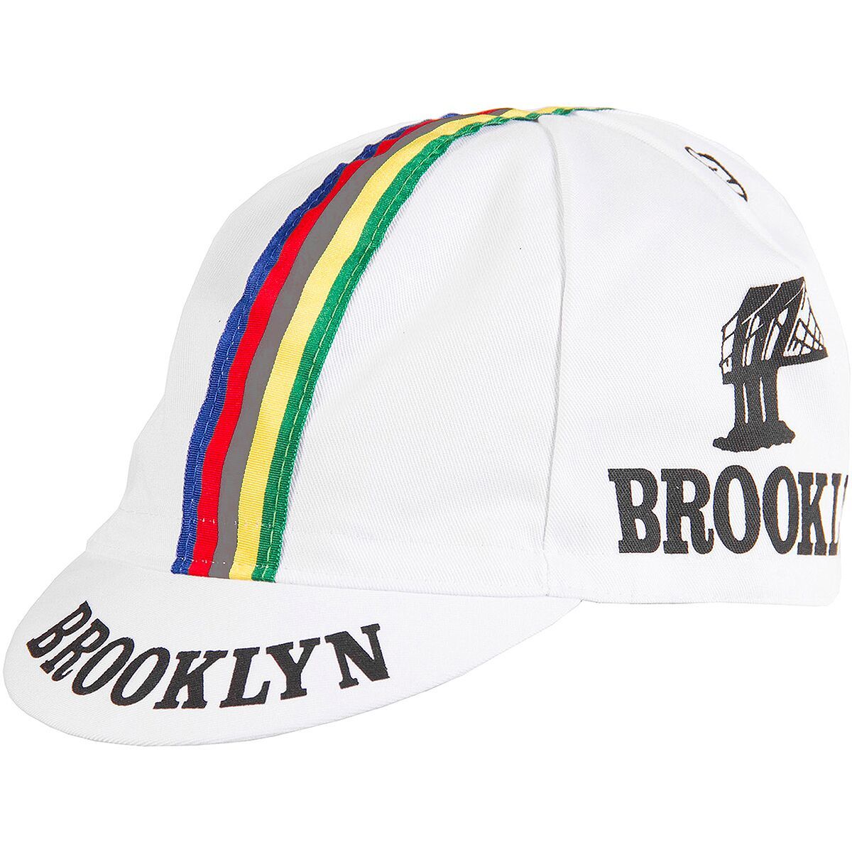 Image of Giordana Team Brooklyn Cap Grey Stripe/White, One Size