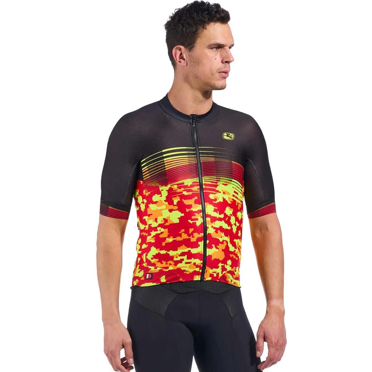 Giordana FR-C Pro TRI Short-Sleeve Top - Men's Red/Fluo Yellow, L