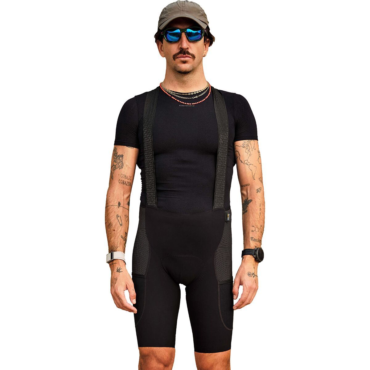 Image of Giordana Beyond Gravel Cargo Bib Short - Men's Black, XXL