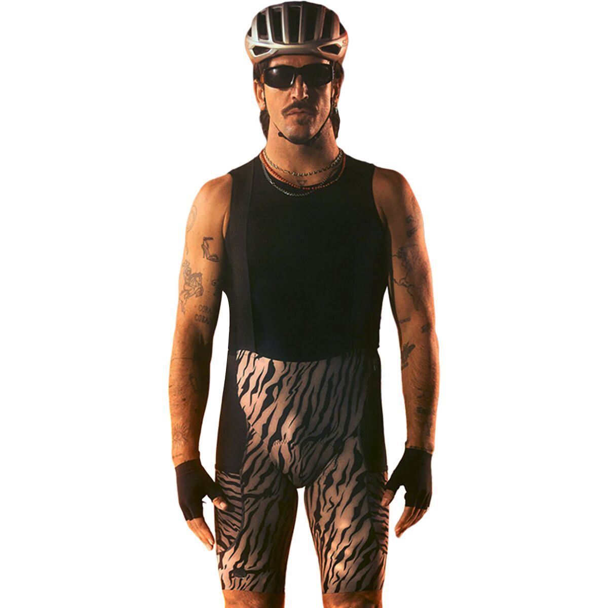 Image of Giordana Beyond Gravel Cargo Bib Short - Men's Moonrock Tiger, L