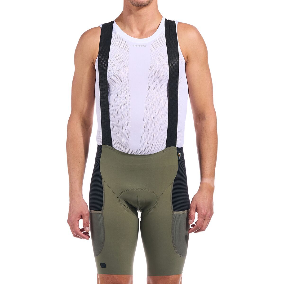 Image of Giordana Beyond Gravel Cargo Bib Short - Men's Olive, M