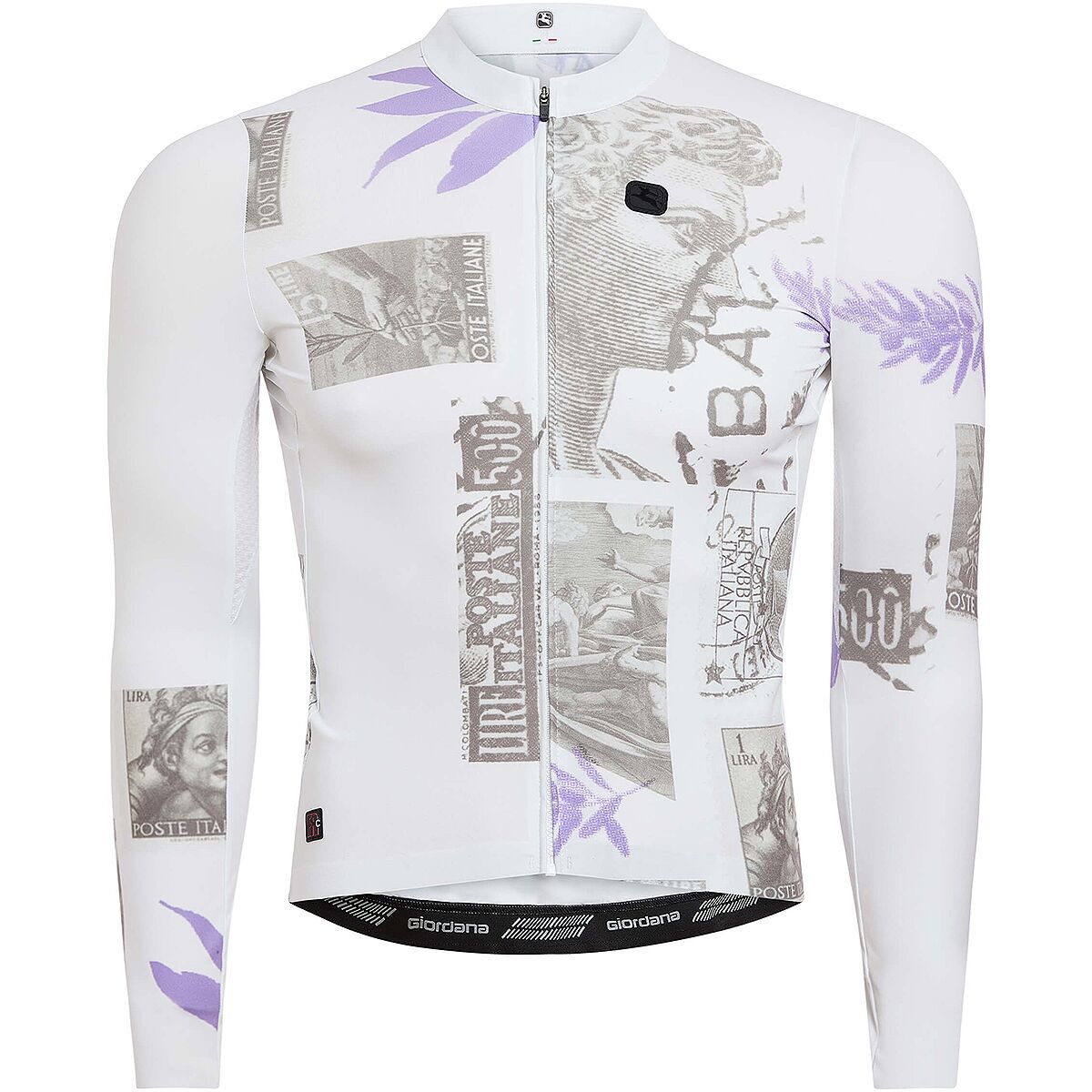 Image of Giordana FR-C Pro Lightweight UPF 50+ Long-Sleeve Jersey - Men's La Posta White, L