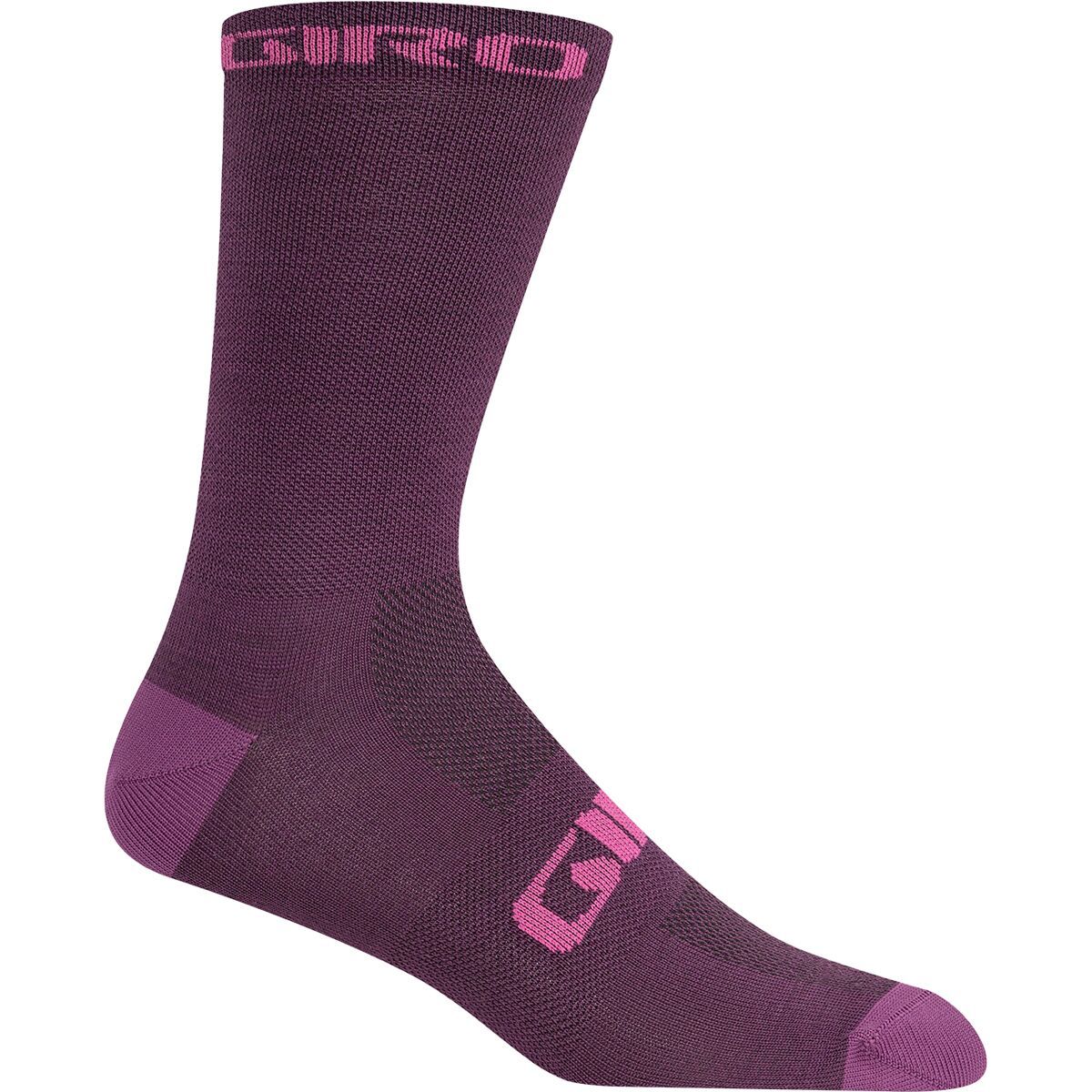 Image of Giro New Road Merino Seasonal Wool Socks Dark Cherry/Raspberry, XL