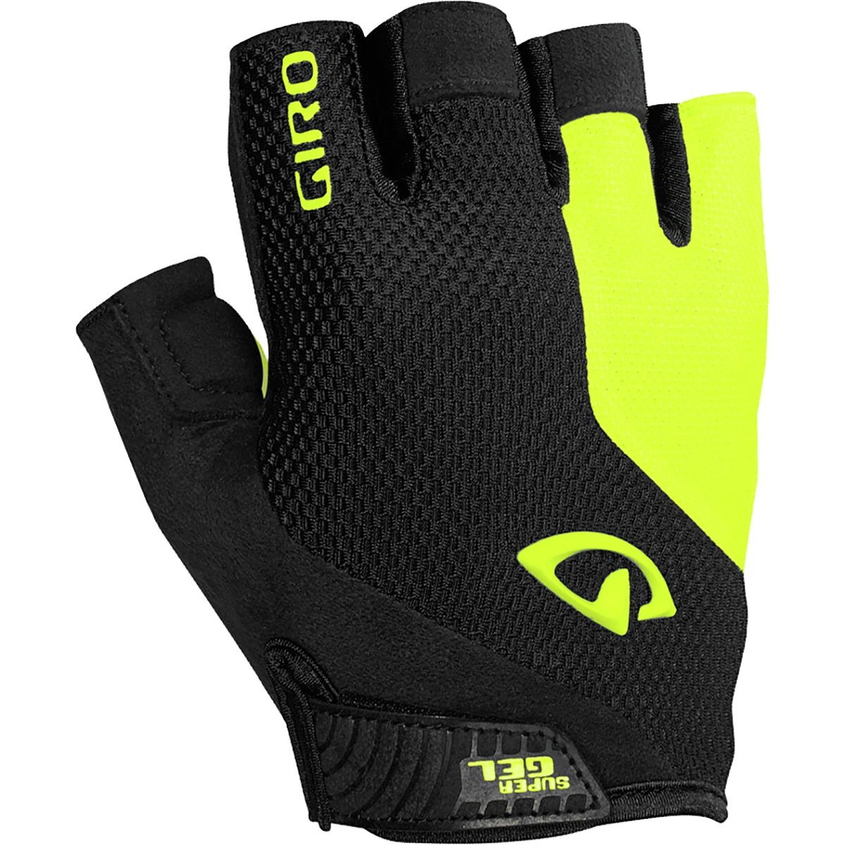 Image of Giro Strade Dure Supergel Glove Black/Highlight Yellow, S