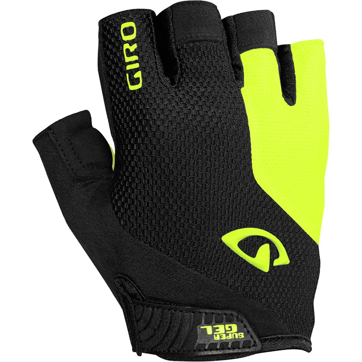 Image of Giro Strade Dure Supergel Glove Black/Highlight Yellow, L