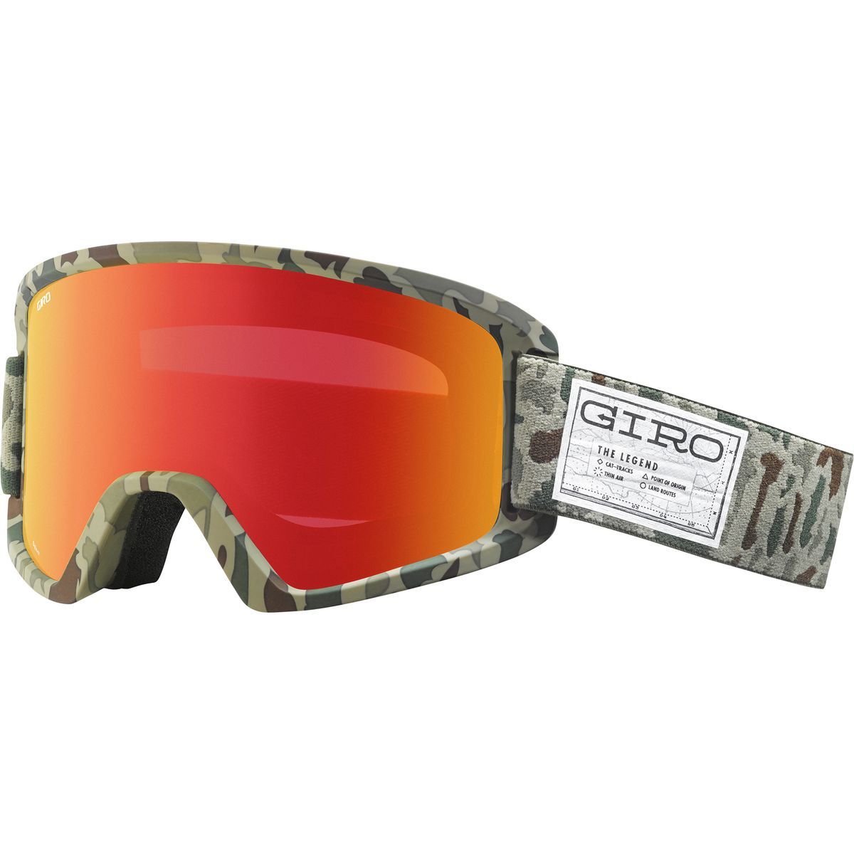 Giro Semi Goggles Brown Camo-Amber Scarlet/Yellow, One Size