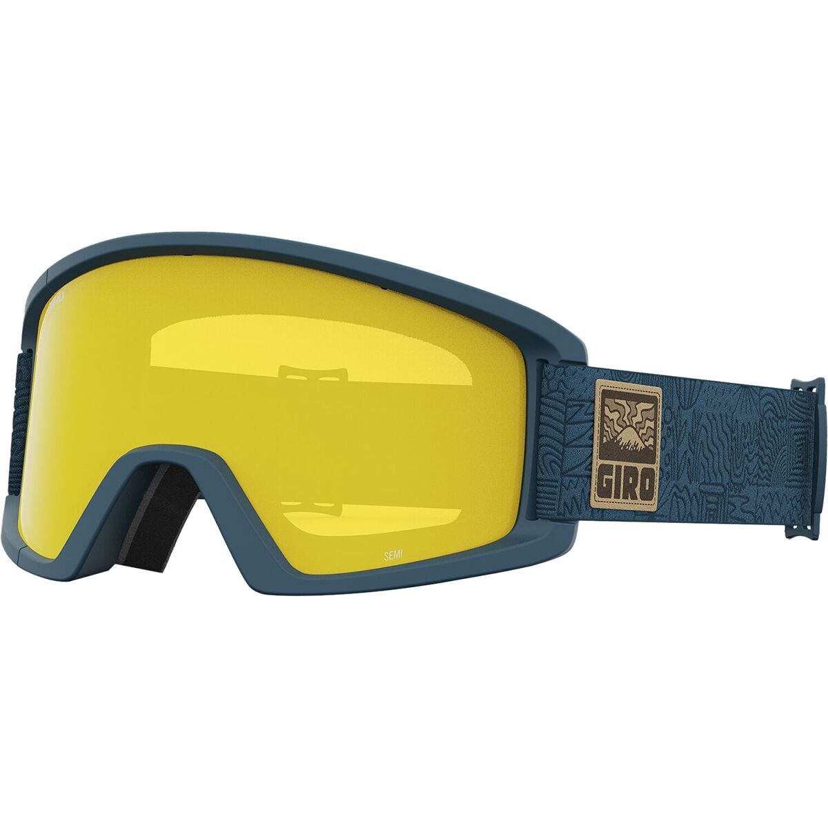 Giro Semi Goggles Grey Cobalt/Yellow Lenses, One Size