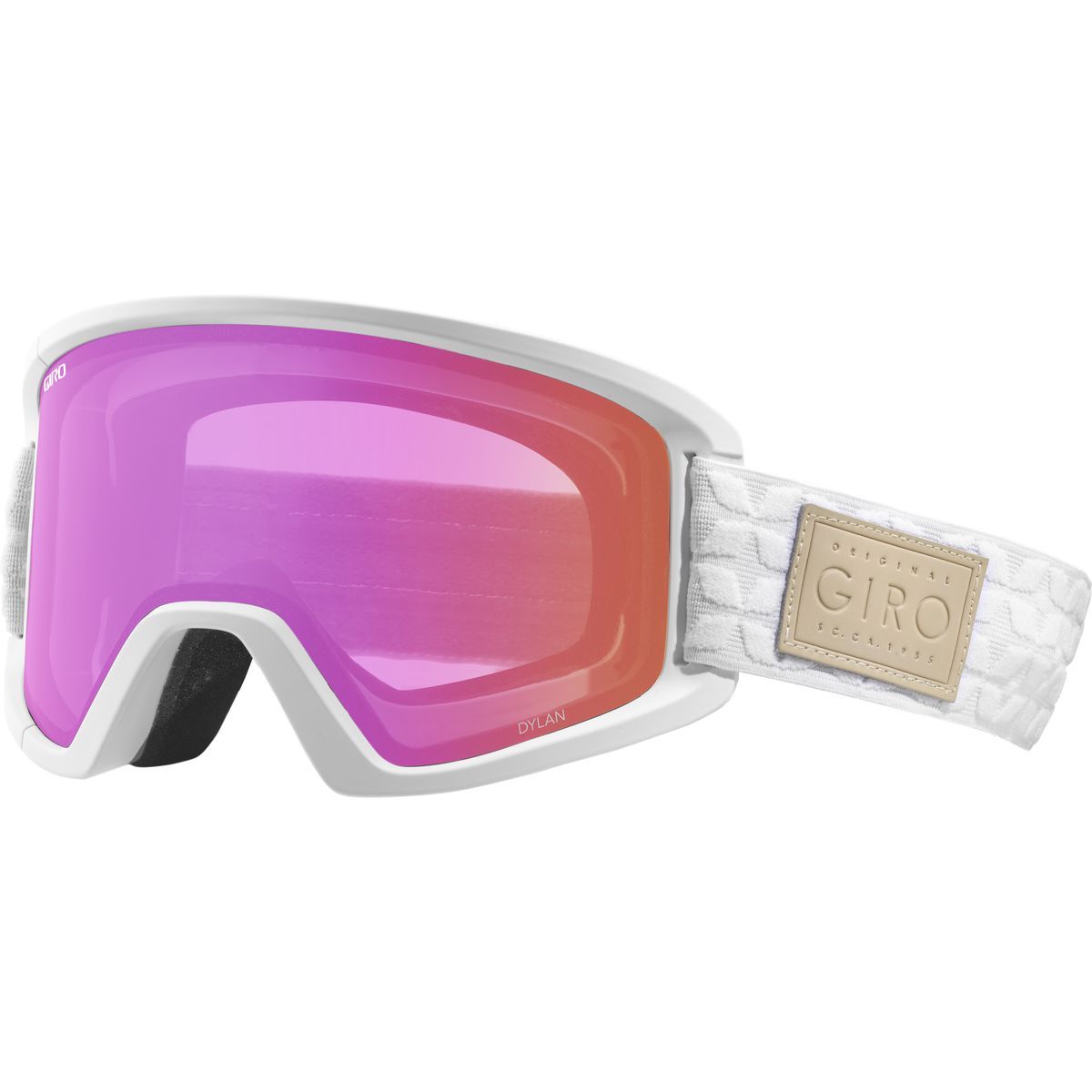 Giro Dylan Goggles - Women's White Quilted/Amber Pk/Yellow, One Size