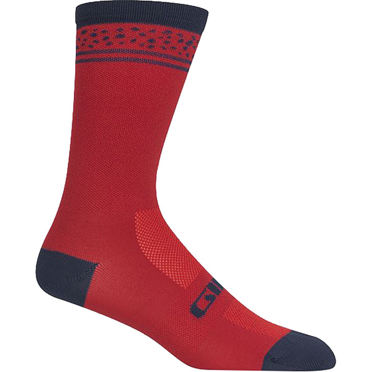 Giro Comp Racer High Rise Sock Dark Red Lines, XL