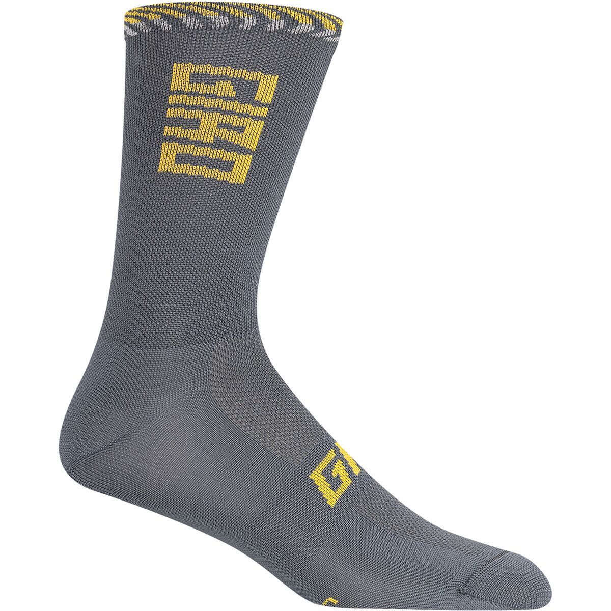Image of Giro Comp Racer High Rise Sock Dark Shark/Spectra Yellow, L