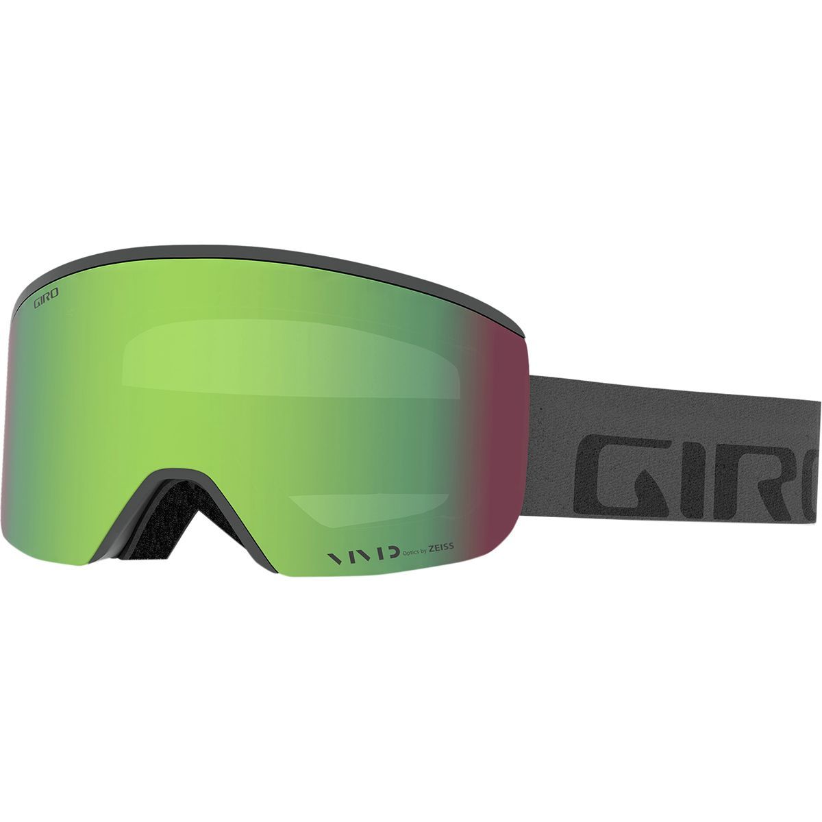 Giro Axis Goggles Grey Wordmark/Vivid Emerald, One Size