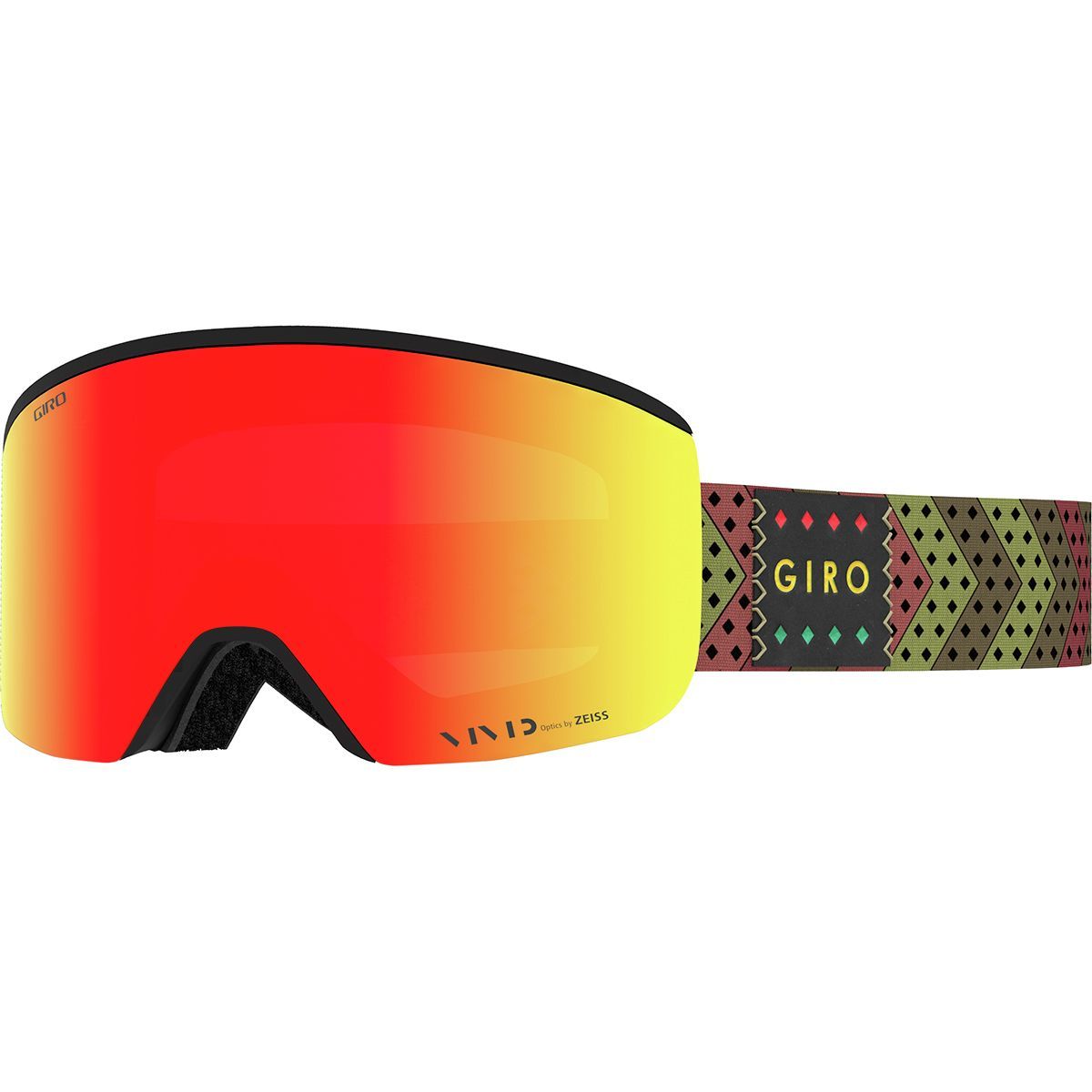Giro Axis Goggles Olive Mo Rasta/Vivid Ember, One Size