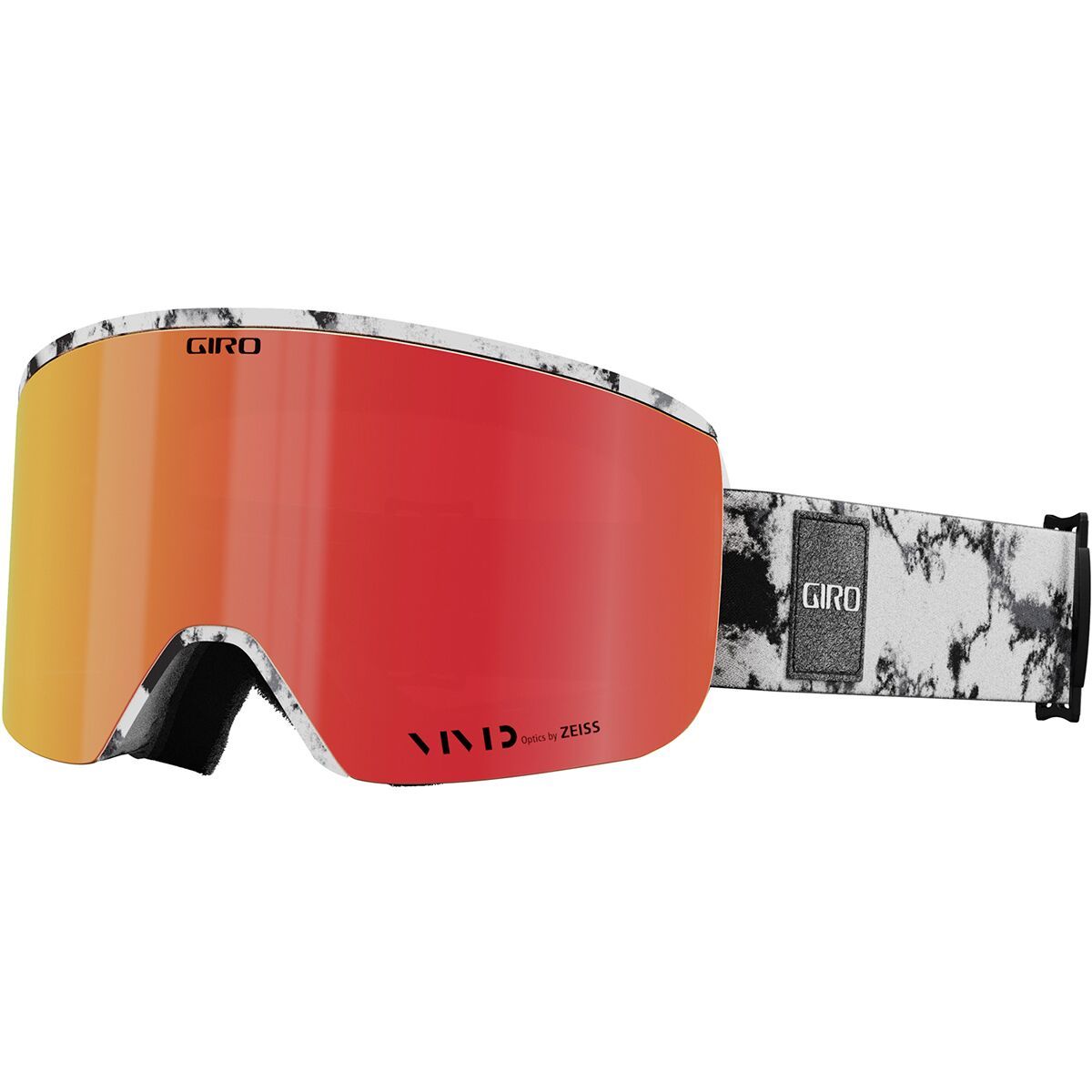 Image of Giro Axis Goggles White/Dark Matter/Vivid Ember, One Size
