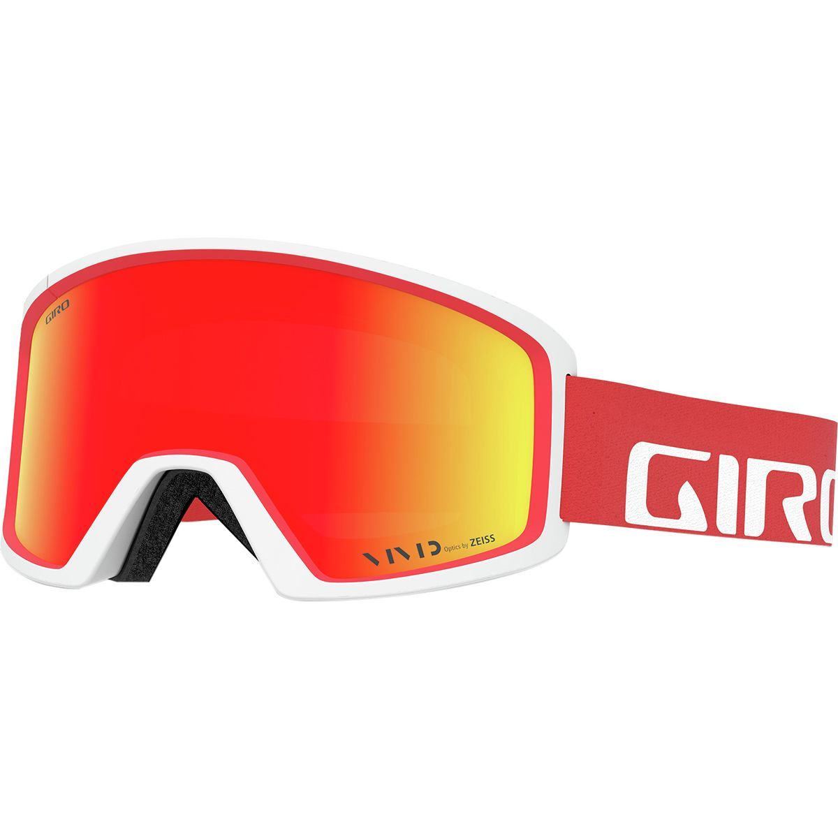 Giro Blok Goggles Red/White Apex/Vivid Ember, One Size
