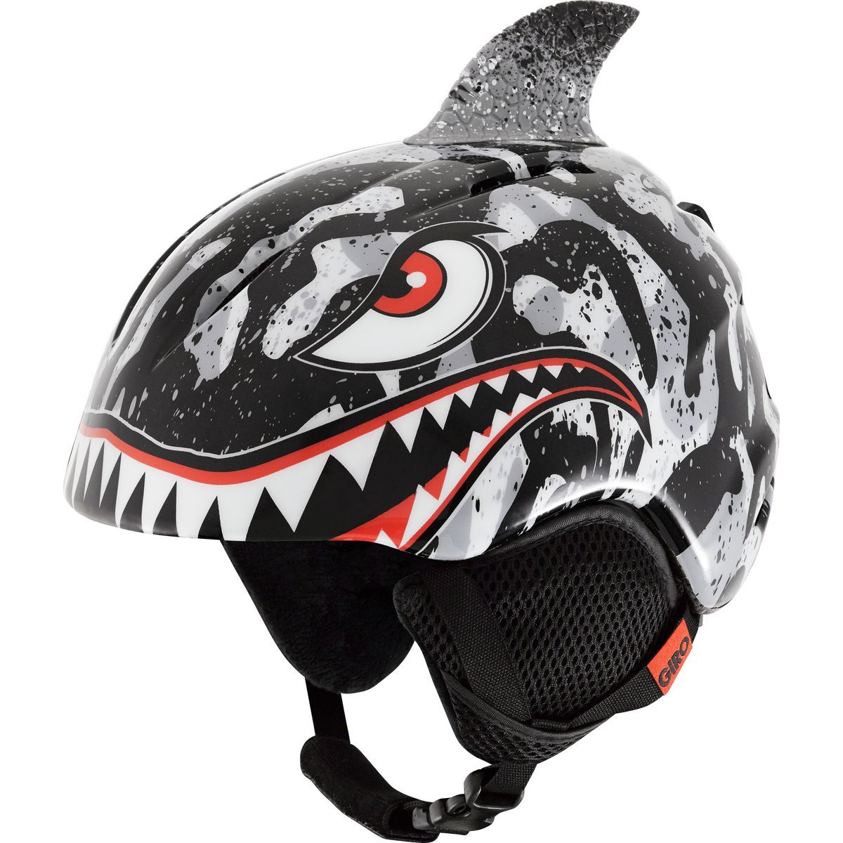 Giro Launch Plus Helmet - Kids' Black/Grey Tiger Shark, S