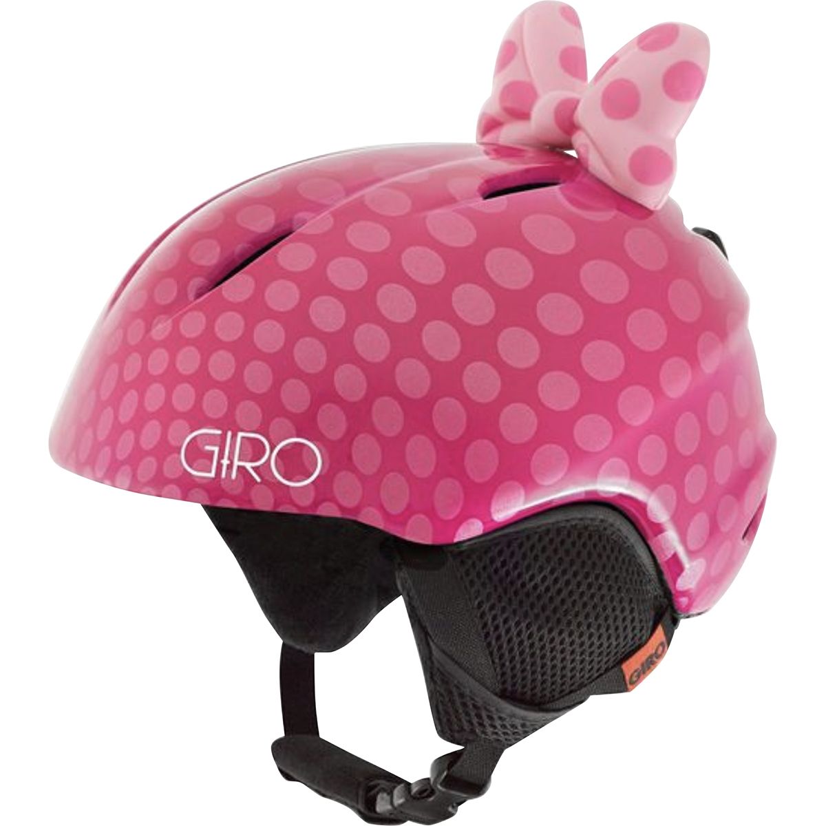 Giro Launch Plus Helmet - Kids' Pink Bow Polka Dots