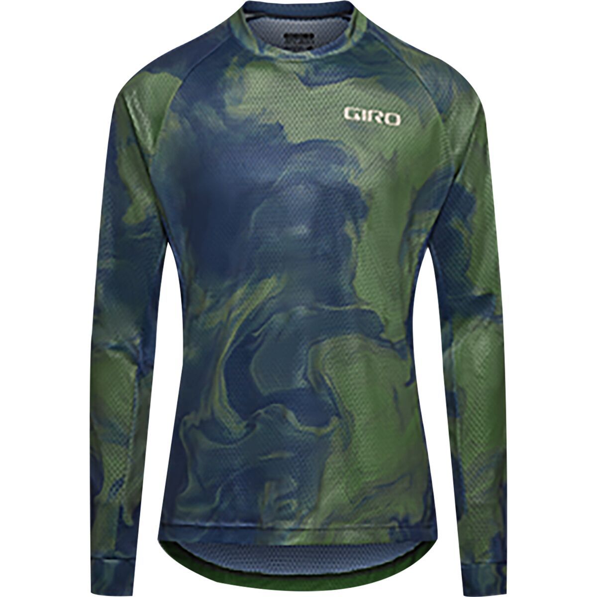 Image of Giro Roust Long-Sleeve Jersey - Men's Hedge Green Cosmic, L