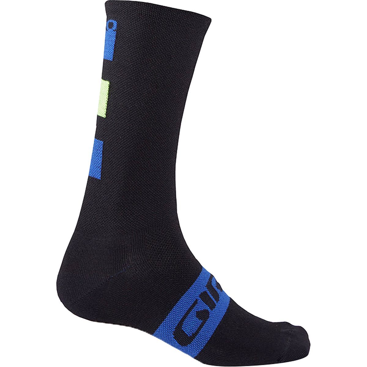 Giro Merino Seasonal Sock Black/Blue/Lime, M
