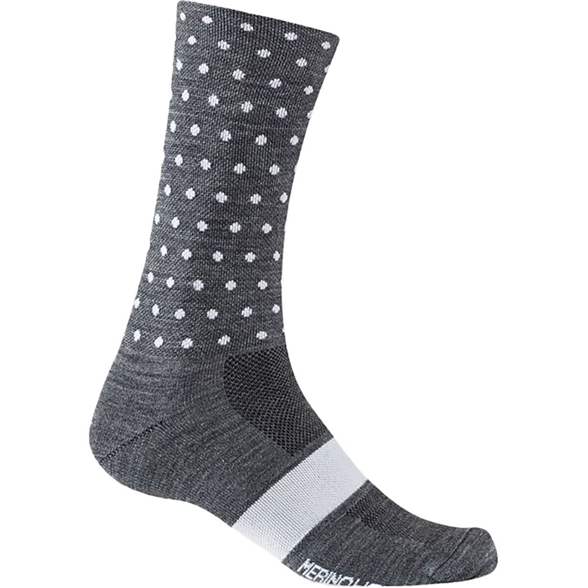 Giro Merino Seasonal Sock Charcoal/White Dots, L