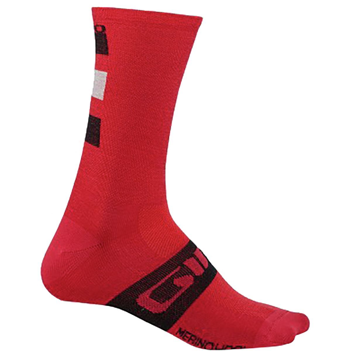Giro Merino Seasonal Sock Dark Red/Black/Grey, L