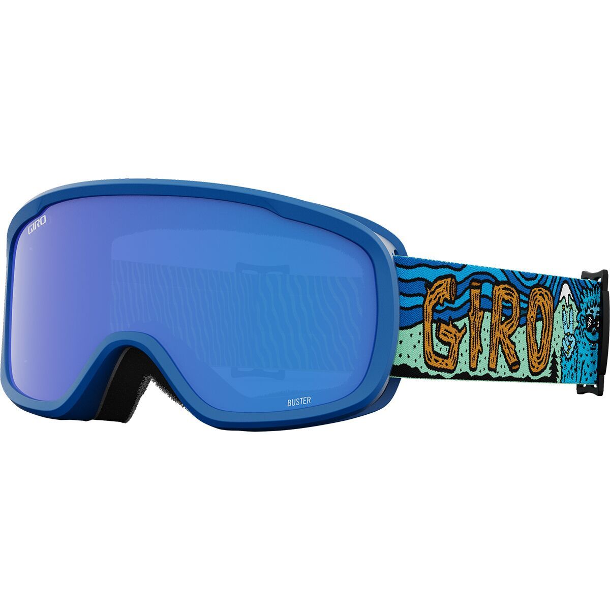 Giro Buster Goggles - Kids' Grey Cobalt Lens/Blue Shreddy Yeti, One Size