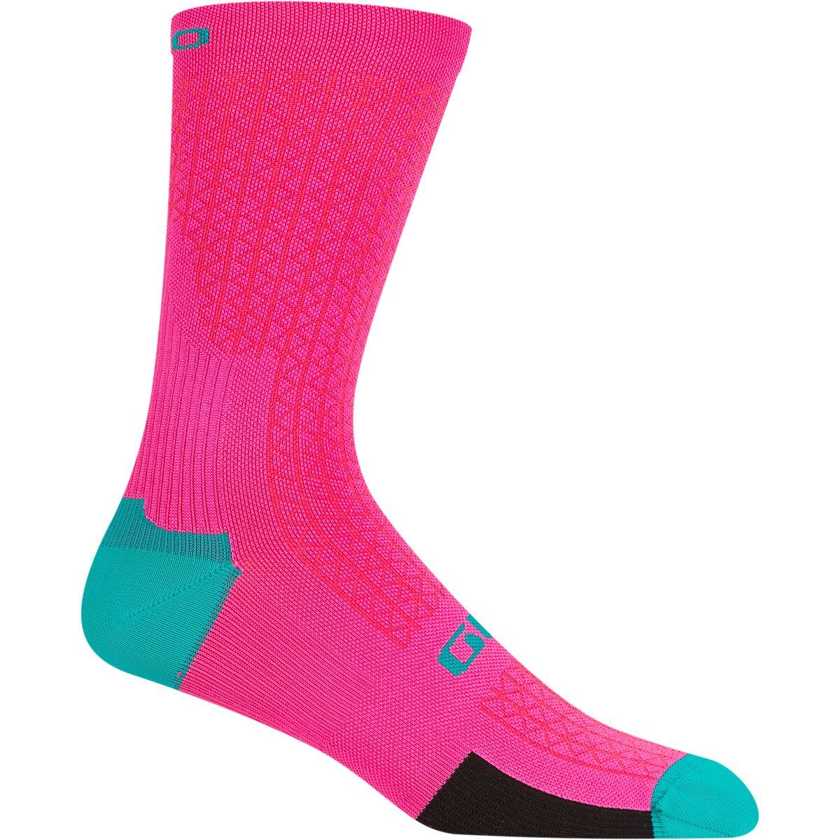 Giro HRC Team Sock Neon Pink/Screaming Teal, L