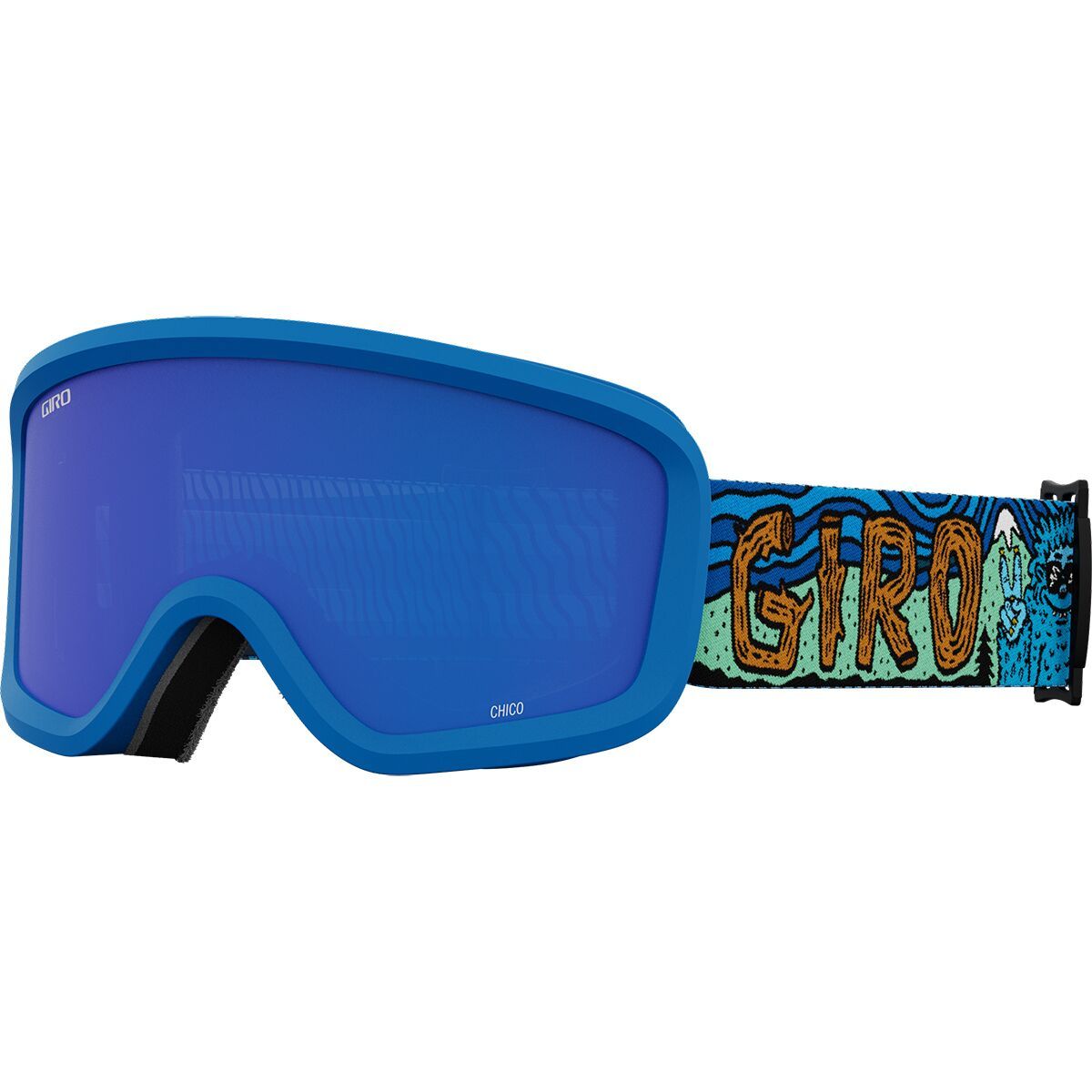 Image of Giro Chico 2.0 Snow Goggles - Kids' Grey Cobalt Lens/Blue Shreddy Yeti, One Size