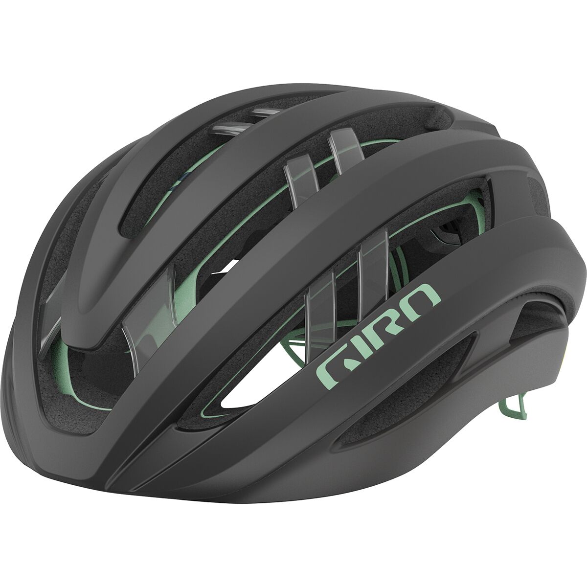 Image of Giro Aries Spherical Helmet Matte Metallic Coal/Space Green, L
