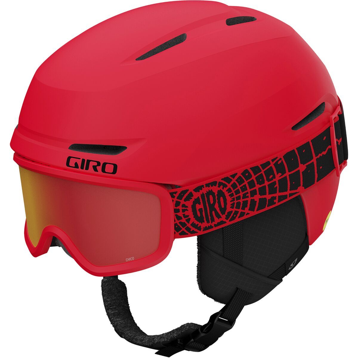 Image of Giro Spur Helmet + Goggles Combo Pack - Kid's Matte Bright Red, S
