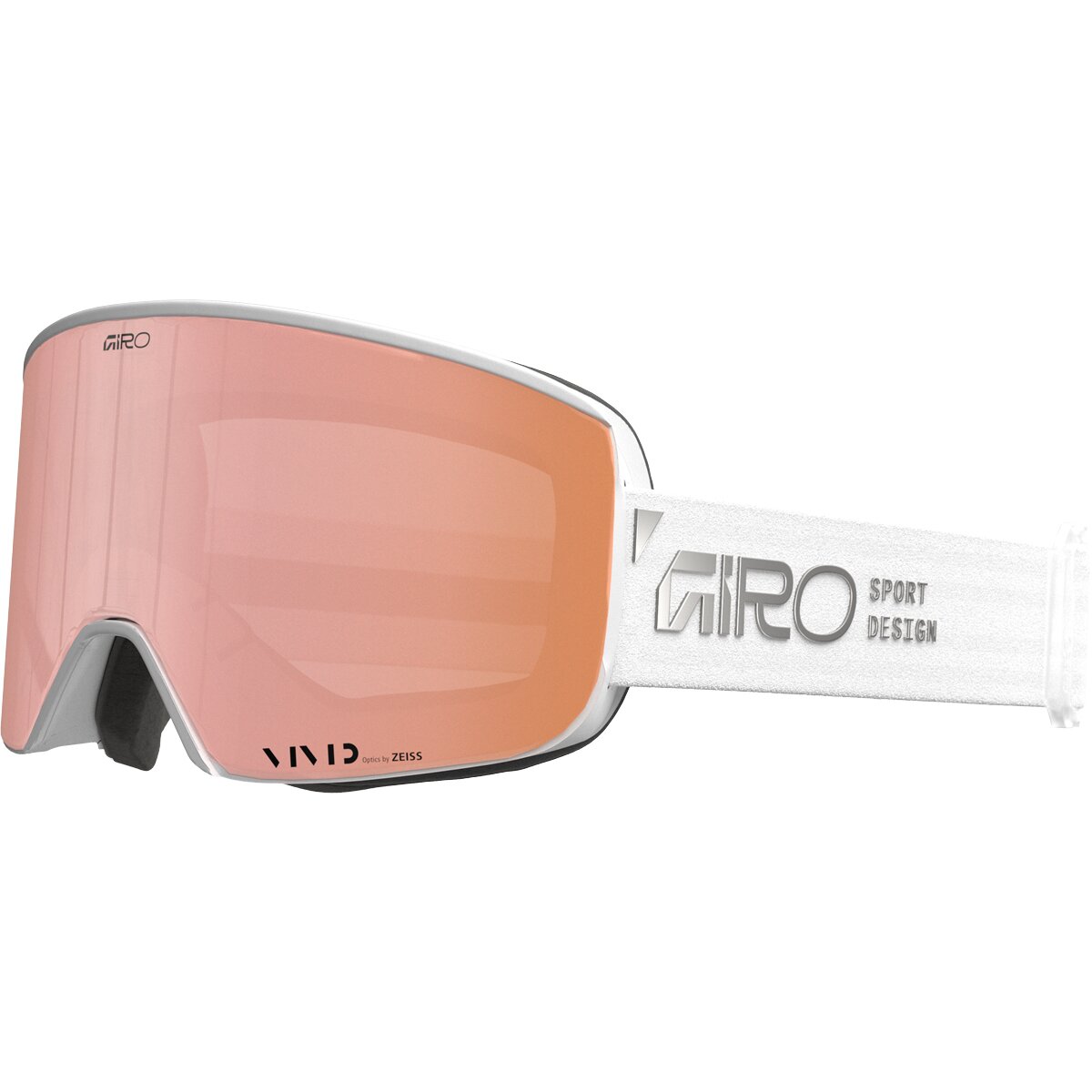 Image of Giro Axis Goggles White/Silver/Vivid Rose Gold, One Size