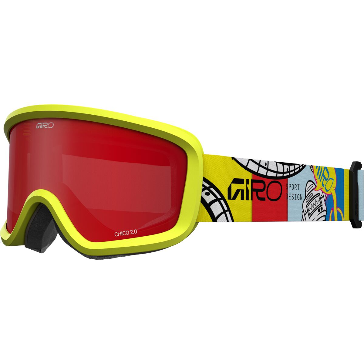 Giro Chico 2.0 Goggles - Kids' Yellow Robot Scarlet, S