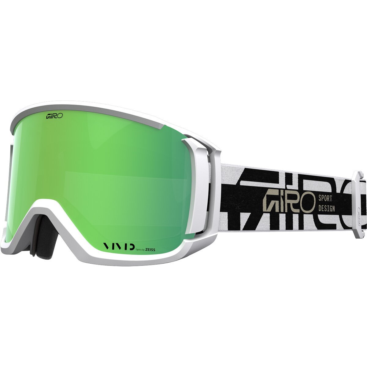 Image of Giro Revolt Goggles Black/& White/Burst Emerald, M