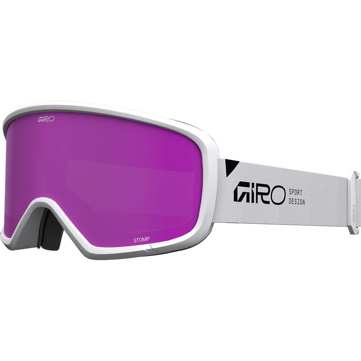 Giro Stomp Goggles - Kids' White/Wordmark Pink, M
