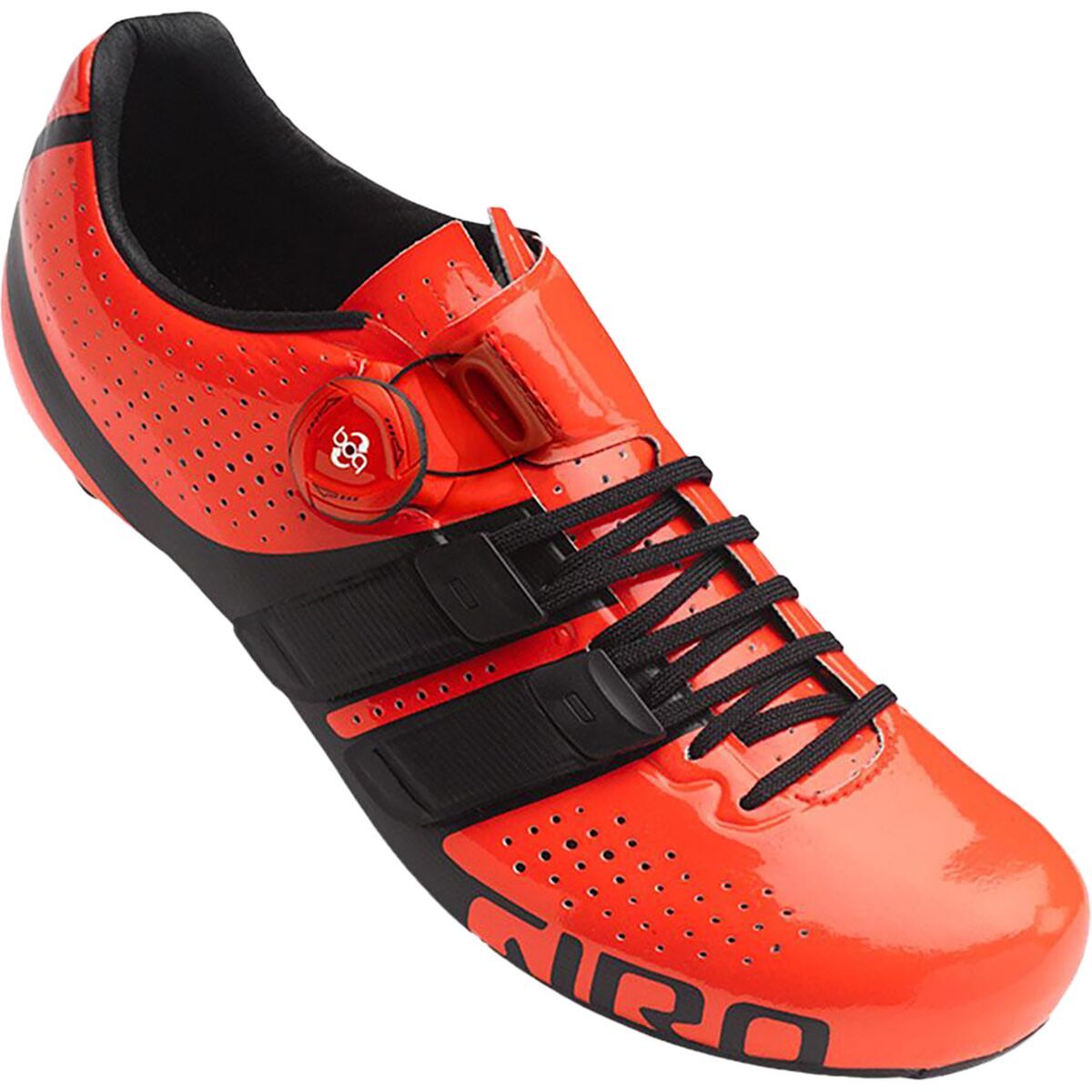 Image of Giro Factor Techlace Road Cycling Shoes Vermillion/Black, 40