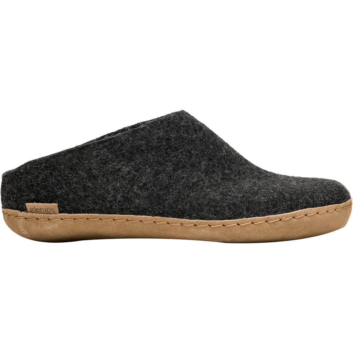 Image of Glerups The Slip-On Leather Slipper Charcoal, 38.0