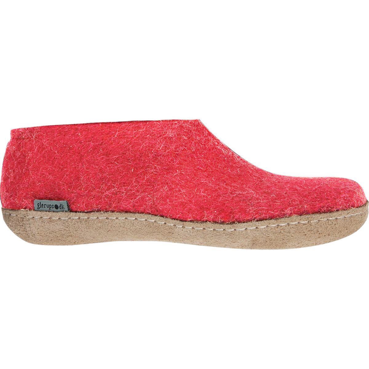 Image of Glerups The Shoe Leather Slipper Red, 45.0