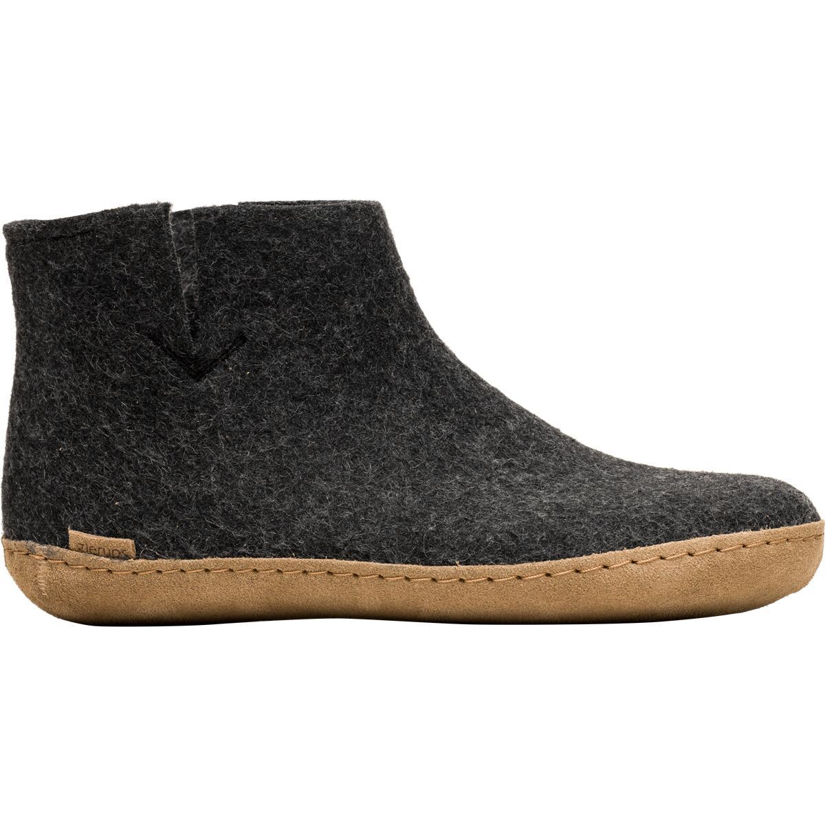 Glerups The Boot Leather Slipper Charcoal